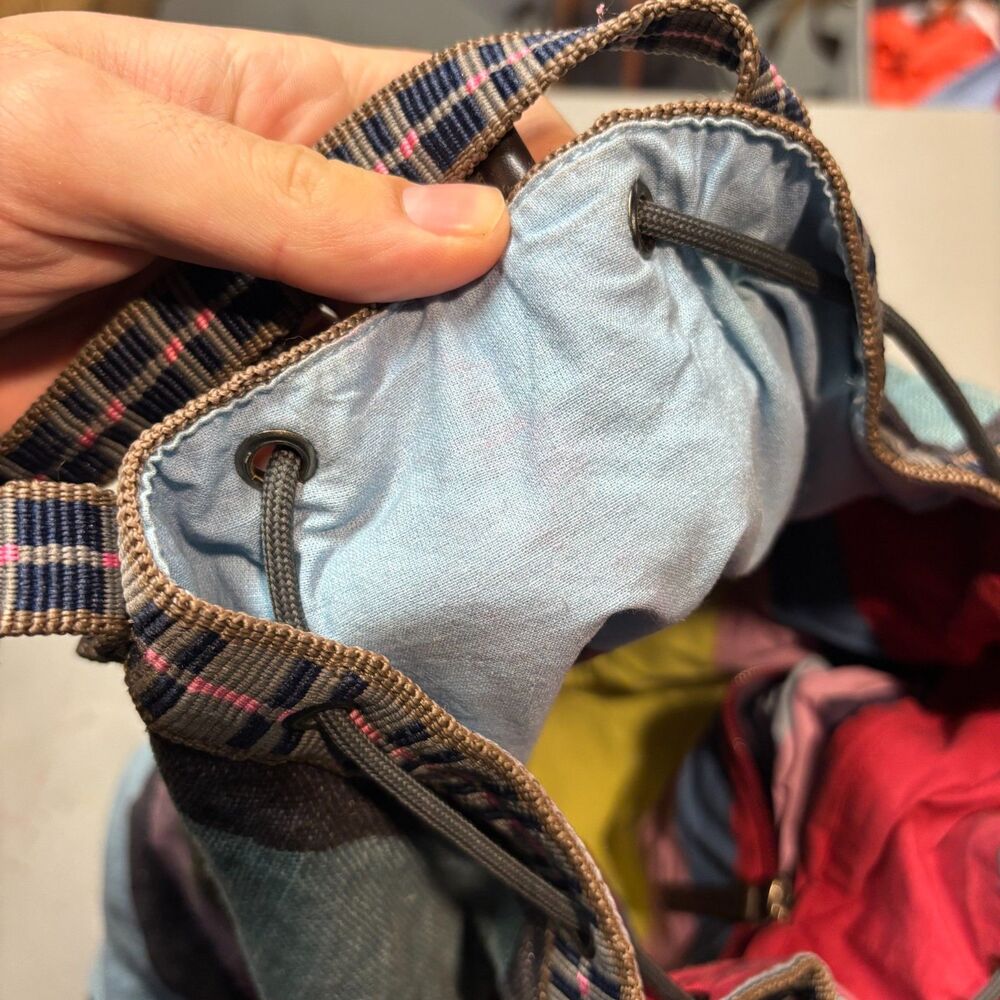 Epice Paris Striped Linen Drawstring Backpack - Picture 3 of 14